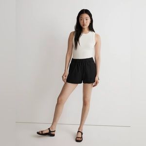 Madewell Pull-On Black Shorts, M